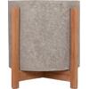 ΓΛΑΣΤΡΑ ΕΣΩΤ.ΧΩΡΟΥ HOFF HM4682.03M FIBER CEMENT ΓΚΡΙ-TEAK ΒΑΣΗ Φ40x39Υεκ