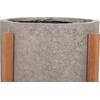 ΓΛΑΣΤΡΑ ΕΣΩΤ.ΧΩΡΟΥ HOFF HM4682.03M FIBER CEMENT ΓΚΡΙ-TEAK ΒΑΣΗ Φ40x39Υεκ