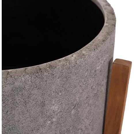 ΓΛΑΣΤΡΑ ΕΣΩΤ.ΧΩΡΟΥ HOFF HM4682.03L FIBER CEMENT ΓΚΡΙ-TEAK ΒΑΣΗ Φ50x35Υεκ
