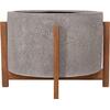 ΓΛΑΣΤΡΑ ΕΣΩΤ.ΧΩΡΟΥ HOFF HM4682.03L FIBER CEMENT ΓΚΡΙ-TEAK ΒΑΣΗ Φ50x35Υεκ