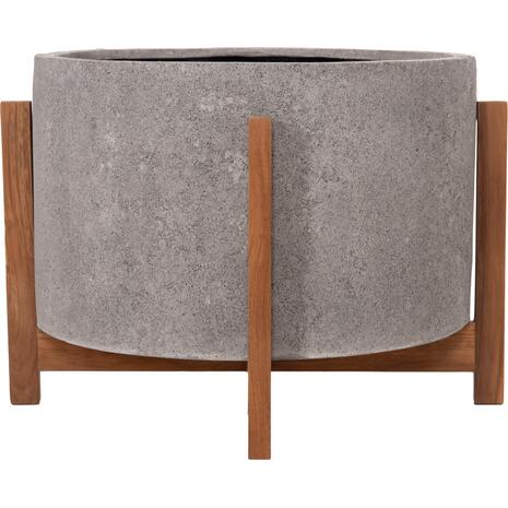 ΓΛΑΣΤΡΑ ΕΣΩΤ.ΧΩΡΟΥ HOFF HM4682.03L FIBER CEMENT ΓΚΡΙ-TEAK ΒΑΣΗ Φ50x35Υεκ