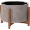 ΓΛΑΣΤΡΑ ΕΣΩΤ.ΧΩΡΟΥ HOFF HM4682.03L FIBER CEMENT ΓΚΡΙ-TEAK ΒΑΣΗ Φ50x35Υεκ
