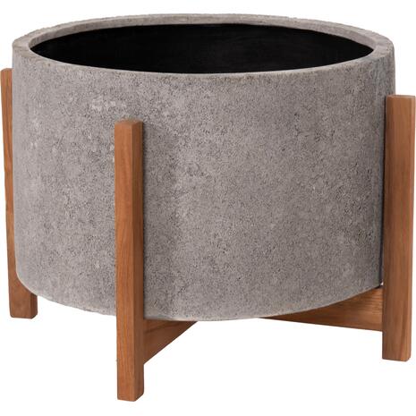 ΓΛΑΣΤΡΑ ΕΣΩΤ.ΧΩΡΟΥ HOFF HM4682.03L FIBER CEMENT ΓΚΡΙ-TEAK ΒΑΣΗ Φ50x35Υεκ