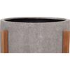 ΓΛΑΣΤΡΑ ΕΣΩΤ.ΧΩΡΟΥ HOFF HM4682.03L FIBER CEMENT ΓΚΡΙ-TEAK ΒΑΣΗ Φ50x35Υεκ