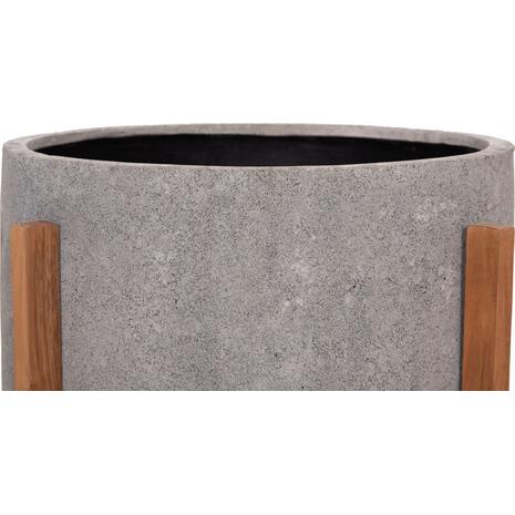 ΓΛΑΣΤΡΑ ΕΣΩΤ.ΧΩΡΟΥ HOFF HM4682.03L FIBER CEMENT ΓΚΡΙ-TEAK ΒΑΣΗ Φ50x35Υεκ