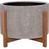 ΓΛΑΣΤΡΑ ΕΣΩΤ.ΧΩΡΟΥ HOFF HM4682.03L FIBER CEMENT ΓΚΡΙ-TEAK ΒΑΣΗ Φ50x35Υεκ