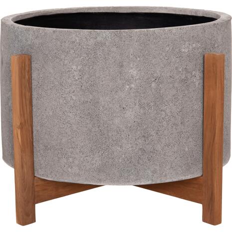 ΓΛΑΣΤΡΑ ΕΣΩΤ.ΧΩΡΟΥ HOFF HM4682.03L FIBER CEMENT ΓΚΡΙ-TEAK ΒΑΣΗ Φ50x35Υεκ