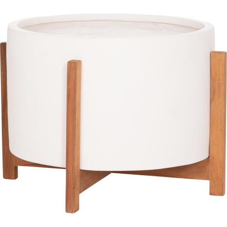 ΓΛΑΣΤΡΑ ΕΣΩΤ.ΧΩΡΟΥ HOFF HM4682.02L FIBER CEMENT ΛΕΥΚΟ-TEAK ΒΑΣΗ Φ50x35Υεκ