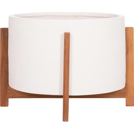 ΓΛΑΣΤΡΑ ΕΣΩΤ.ΧΩΡΟΥ HOFF HM4682.02L FIBER CEMENT ΛΕΥΚΟ-TEAK ΒΑΣΗ Φ50x35Υεκ