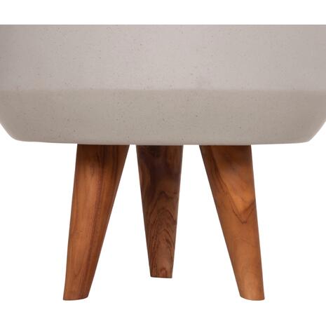 ΓΛΑΣΤΡΑ ΕΣΩΤ.ΧΩΡΟΥ QUAN HM4680.03S FIBER CEMENT ΓΚΡΙ--ΒΑΣΗ TEAK Φ37x36Υεκ
