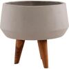 ΓΛΑΣΤΡΑ ΕΣΩΤ.ΧΩΡΟΥ QUAN HM4680.03S FIBER CEMENT ΓΚΡΙ--ΒΑΣΗ TEAK Φ37x36Υεκ