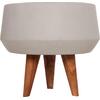 ΓΛΑΣΤΡΑ ΕΣΩΤ.ΧΩΡΟΥ QUAN HM4680.03S FIBER CEMENT ΓΚΡΙ--ΒΑΣΗ TEAK Φ37x36Υεκ