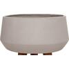 ΓΛΑΣΤΡΑ ΕΣΩΤ.ΧΩΡΟΥ QUAN HM4680.03S FIBER CEMENT ΓΚΡΙ--ΒΑΣΗ TEAK Φ37x36Υεκ