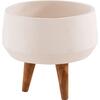 ΓΛΑΣΤΡΑ ΕΣΩΤ.ΧΩΡΟΥ QUAN HM4680.02S FIBER CEMENT ΛΕΥΚΟ--ΒΑΣΗ TEAK Φ37x36Υεκ