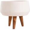ΓΛΑΣΤΡΑ ΕΣΩΤ.ΧΩΡΟΥ QUAN HM4680.02S FIBER CEMENT ΛΕΥΚΟ--ΒΑΣΗ TEAK Φ37x36Υεκ