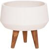 ΓΛΑΣΤΡΑ ΕΣΩΤ.ΧΩΡΟΥ QUAN HM4680.02S FIBER CEMENT ΛΕΥΚΟ--ΒΑΣΗ TEAK Φ37x36Υεκ