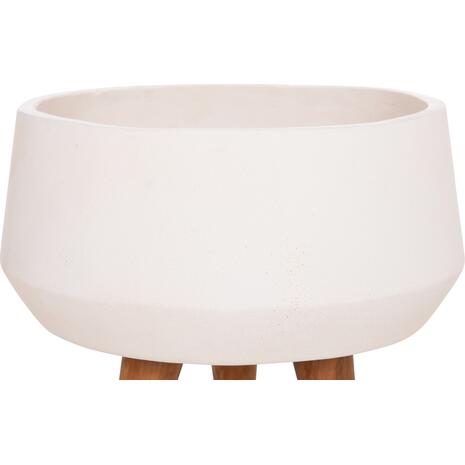 ΓΛΑΣΤΡΑ ΕΣΩΤ.ΧΩΡΟΥ QUAN HM4680.02S FIBER CEMENT ΛΕΥΚΟ--ΒΑΣΗ TEAK Φ37x36Υεκ