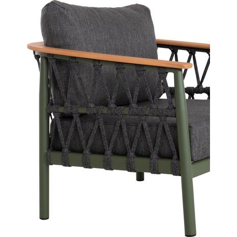 ΣΕΤ ΣΑΛΟΝΙ 5ΤΜΧ STREAM HM6426.07 ΠΡΑΣΙΝΟ ΑΛΟΥΜΙΝΙΟ-ΑΝΘΡΑΚΙ ΣΧΟΙΝΙ-OLEFIN