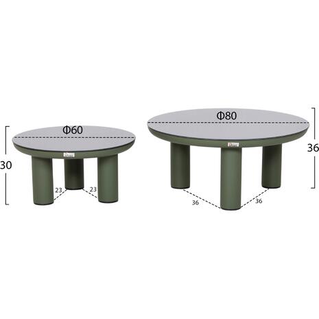 ΣΕΤ ΣΑΛΟΝΙ 5ΤΜΧ STREAM HM6426.07 ΠΡΑΣΙΝΟ ΑΛΟΥΜΙΝΙΟ-ΑΝΘΡΑΚΙ ΣΧΟΙΝΙ-OLEFIN