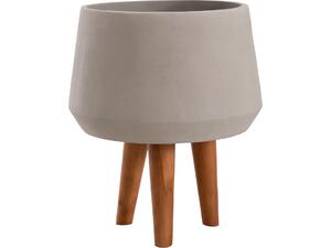 ΓΛΑΣΤΡΑ ΕΣΩΤ.ΧΩΡΟΥ QUAN HM4680.03M FIBER CEMENT ΓΚΡΙ--ΒΑΣΗ TEAK Φ35x50Υεκ