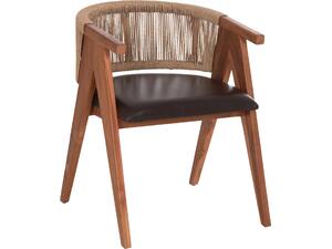 ΠΟΛΥΘΡΟΝΑ ΤΡΑΠΕΖΑΡΙΑΣ BRANN HM18238.11 ΞΥΛΟ ΤΕΑΚ-ΚΑΦΕ PU-ΣΧΟΙΝΙ 60x67x76Υεκ.