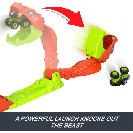Παιχνιδολαμπάδα Mattel hot wheels monster trucks πίστα - Επίθεση φιδιού (JJN44)