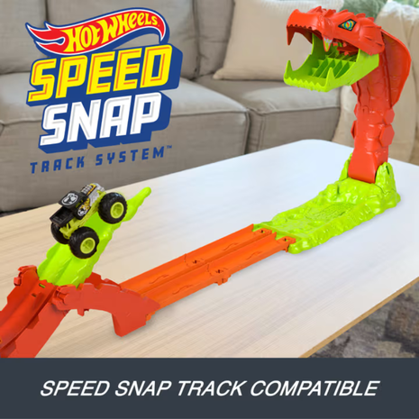 Παιχνιδολαμπάδα Mattel hot wheels monster trucks πίστα - Επίθεση φιδιού (JJN44)