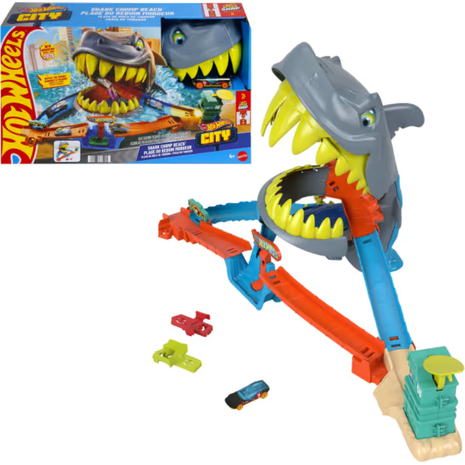 Παιχνιδολαμπάδα Mattel Hot Wheels City Πίστα Επίθεση Καρχαρία (JHL96)