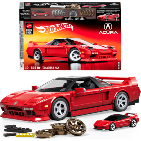 Brick Shop Hot Wheels ’90 Acura NSX Building Toy (876 τμχ), για συλλέκτες JFT17