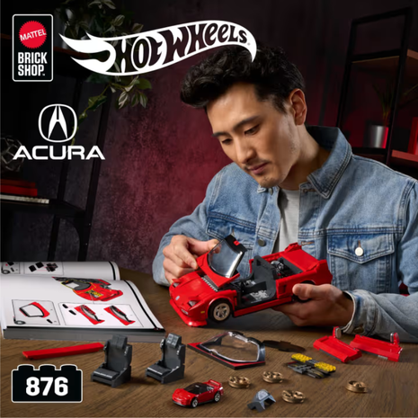 Brick Shop Hot Wheels ’90 Acura NSX Building Toy (876 τμχ), για συλλέκτες JFT17