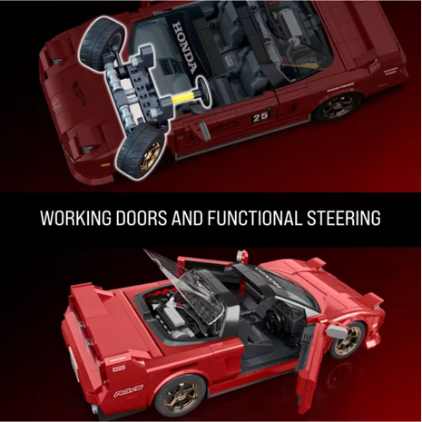 Brick Shop Hot Wheels ’90 Acura NSX Building Toy (876 τμχ), για συλλέκτες JFT17