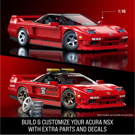 Brick Shop Hot Wheels ’90 Acura NSX Building Toy (876 τμχ), για συλλέκτες JFT17