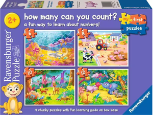 Ravensburger Τα Πρώτα μου Παζλ: Πόσα μετράς; 4 σε 1