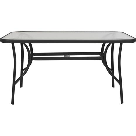 ΤΡΑΠΕΖΙ BRUNO HM5106.03 ΜΑΥΡΟ ΜΕΤΑΛΛΙΚΟ ΜΕ ΓΥΑΛΙΝΗ ΕΠΙΦΑΝΕΙΑ 140Χ80Χ72Υεκ