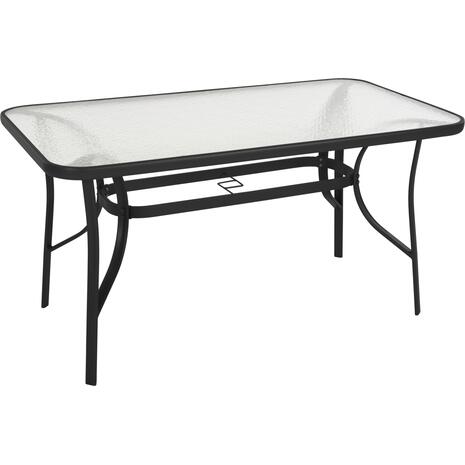 ΤΡΑΠΕΖΙ BRUNO HM5106.03 ΜΑΥΡΟ ΜΕΤΑΛΛΙΚΟ ΜΕ ΓΥΑΛΙΝΗ ΕΠΙΦΑΝΕΙΑ 140Χ80Χ72Υεκ