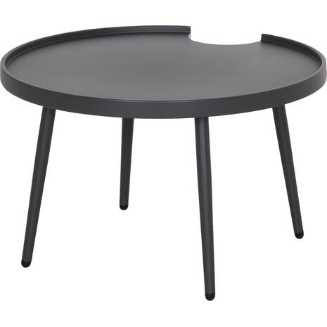 ΤΡΑΠΕΖΙ ΜΕΣΗΣ ΣΤΡΟΓΓΥΛΟ ΕΞ.ΧΩΡΟΥ TEROC HM6434.01 ΑΛΟΥΜΙΝΙΟ ΓΚΡΙ Φ70x44Υεκ