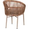 ΠΟΛΥΘΡΟΝΑ ΑΛΟΥΜΙΝΙΟΥ ORIN HM6265.03 ΚΑΠΟΥΤΣΙΝΟ- P.E.RATTAN ΣΕ ΦΥΣΙΚΟ 58x61x75Υεκ.