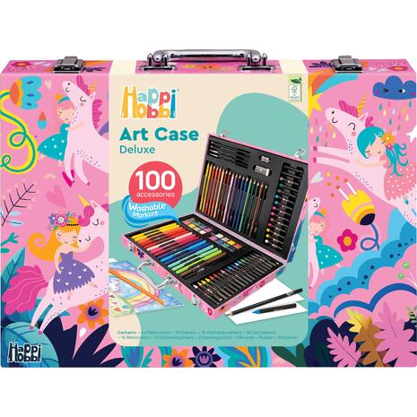 Happihobbi Κασετίνα Ζωγραφικής Deluxe 100 Αξεσουάρ Μονόκερος (1038-82063)