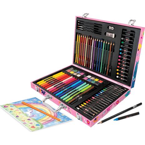 Happihobbi Κασετίνα Ζωγραφικής Deluxe 100 Αξεσουάρ Μονόκερος (1038-82063)