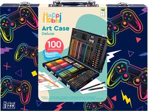 Happi Hobbi Happihobbi Κασετίνα Ζωγραφικής Deluxe 100 Αξεσουάρ Βιντεοπαιχνίδι (1038-82064)