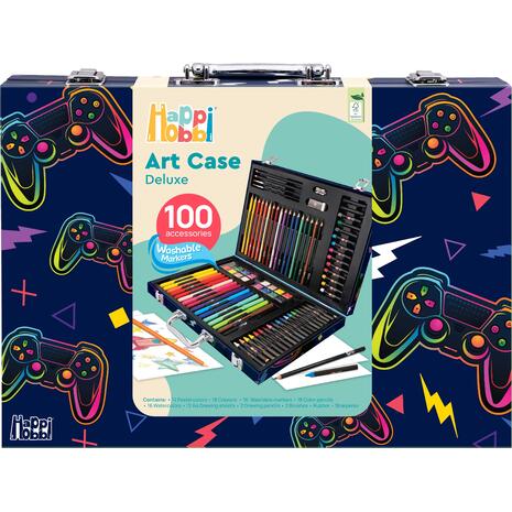 Happi Hobbi Happihobbi Κασετίνα Ζωγραφικής Deluxe 100 Αξεσουάρ Βιντεοπαιχνίδι (1038-82064)