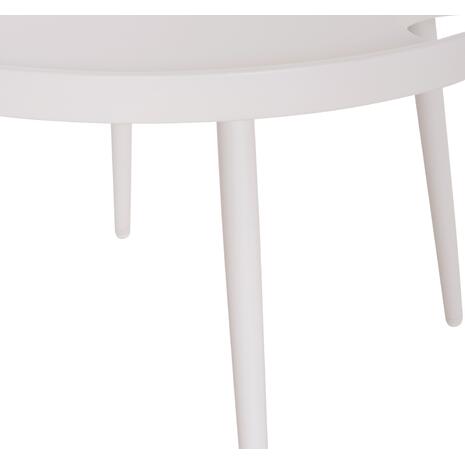 ΤΡΑΠΕΖΙ ΜΕΣΗΣ ΣΤΡΟΓΓΥΛΟ ΕΞ.ΧΩΡΟΥ TEROC HM6434.02 ΑΛΟΥΜΙΝΙΟ ΛΕΥΚΟ Φ70x44Υεκ