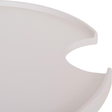 ΤΡΑΠΕΖΙ ΜΕΣΗΣ ΣΤΡΟΓΓΥΛΟ ΕΞ.ΧΩΡΟΥ TEROC HM6434.02 ΑΛΟΥΜΙΝΙΟ ΛΕΥΚΟ Φ70x44Υεκ