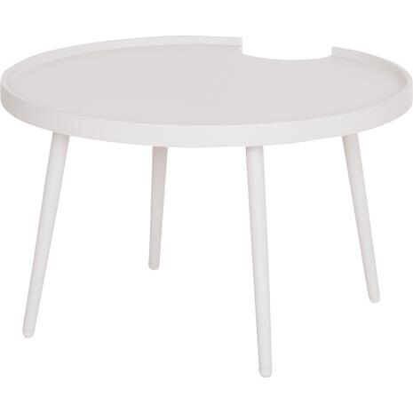 ΤΡΑΠΕΖΙ ΜΕΣΗΣ ΣΤΡΟΓΓΥΛΟ ΕΞ.ΧΩΡΟΥ TEROC HM6434.02 ΑΛΟΥΜΙΝΙΟ ΛΕΥΚΟ Φ70x44Υεκ