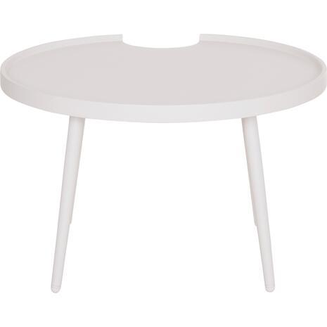 ΤΡΑΠΕΖΙ ΜΕΣΗΣ ΣΤΡΟΓΓΥΛΟ ΕΞ.ΧΩΡΟΥ TEROC HM6434.02 ΑΛΟΥΜΙΝΙΟ ΛΕΥΚΟ Φ70x44Υεκ