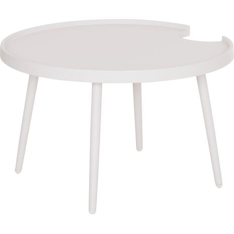 ΤΡΑΠΕΖΙ ΜΕΣΗΣ ΣΤΡΟΓΓΥΛΟ ΕΞ.ΧΩΡΟΥ TEROC HM6434.02 ΑΛΟΥΜΙΝΙΟ ΛΕΥΚΟ Φ70x44Υεκ