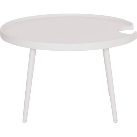 ΤΡΑΠΕΖΙ ΜΕΣΗΣ ΣΤΡΟΓΓΥΛΟ ΕΞ.ΧΩΡΟΥ TEROC HM6434.02 ΑΛΟΥΜΙΝΙΟ ΛΕΥΚΟ Φ70x44Υεκ