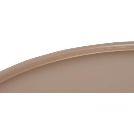 ΤΡΑΠΕΖΙ ΜΕΣΗΣ ΣΤΡΟΓΓΥΛΟ ΕΞ.ΧΩΡΟΥ TEROC HM6434.03 ΑΛΟΥΜΙΝΙΟ ΚΑΠΟΥΤΣΙΝΟ Φ70x44Υεκ