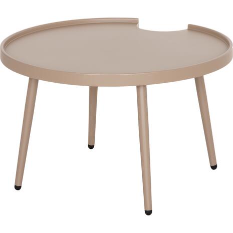 ΤΡΑΠΕΖΙ ΜΕΣΗΣ ΣΤΡΟΓΓΥΛΟ ΕΞ.ΧΩΡΟΥ TEROC HM6434.03 ΑΛΟΥΜΙΝΙΟ ΚΑΠΟΥΤΣΙΝΟ Φ70x44Υεκ