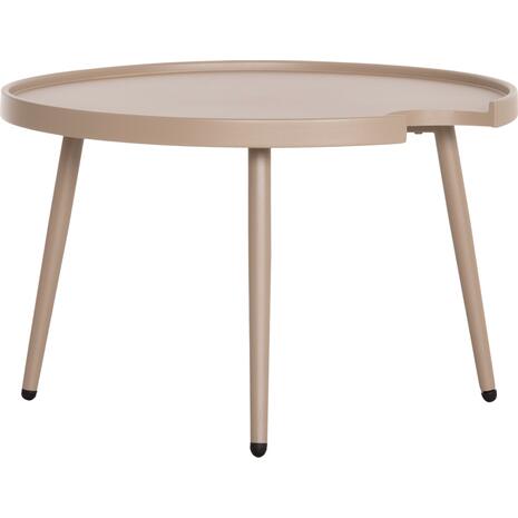 ΤΡΑΠΕΖΙ ΜΕΣΗΣ ΣΤΡΟΓΓΥΛΟ ΕΞ.ΧΩΡΟΥ TEROC HM6434.03 ΑΛΟΥΜΙΝΙΟ ΚΑΠΟΥΤΣΙΝΟ Φ70x44Υεκ